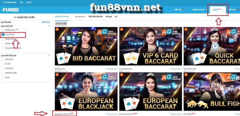 Blackjack – Cách tham gia chơi blackjack online tại Fun88